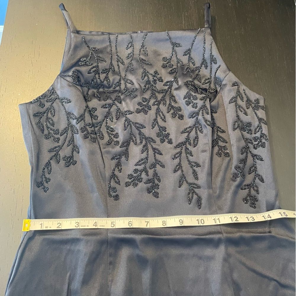 CDC Vintage Beaded Navy Knee Length Dress Women’s Size 8 - Picture 7 of 9